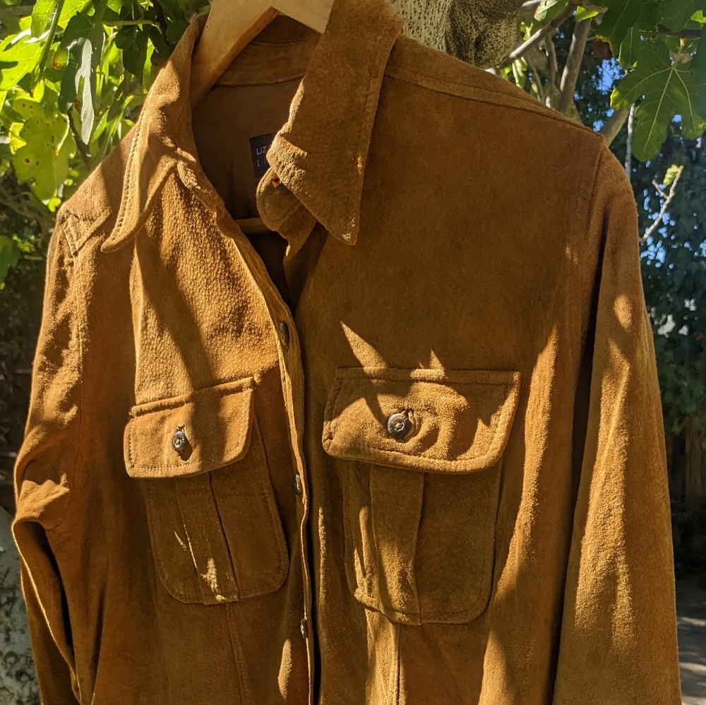 Liz Claiborne Suede Shirt Jacket , Size S